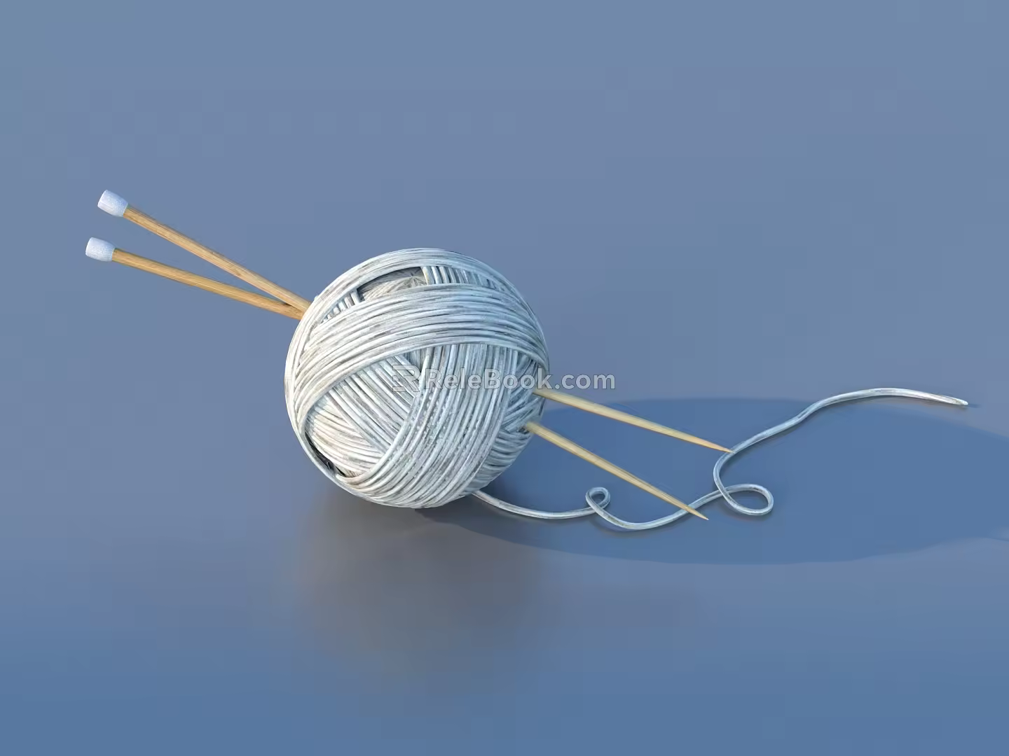 Wool Needle Wool Ball Wool Group Art Ornaments 3d model