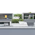 Modern Architectural Entrance Gate With Greenery And Contemporary Exterior Design Elements