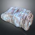 Natural Textured Wooden Stone Slab With Rough Surface And Unique Grain Pattern 3d model