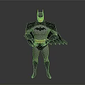 Batman 3D Model Cartoon Character With Black Cape And Gray Suit