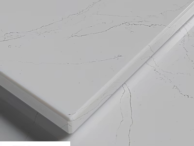 White Marble Textured Component Panel With Natural Veins For Modern Interior 3d model