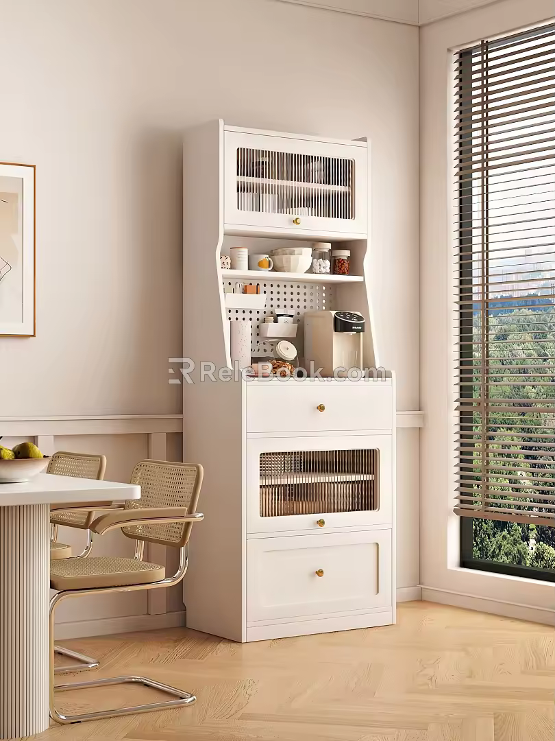 Cream Style Sideboard 3d model