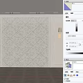 Elegant Bedroom Accent Wall With Diamond Pattern Wallpaper Wall Sconces And Decorative Moldings