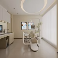 Modern Hospital Outpatient Clinic With Comfortable Sofas And Digital Screen 3d model