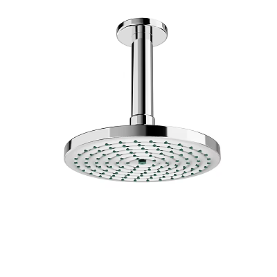 Modern Chrome Rainfall Shower Head Featuring Multiple Nozzles And Sleek Surface 3d model