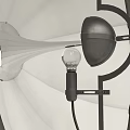 Professional Studio Photography Lights With Softbox And Black Reflector On Tripods