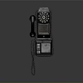 Antique Vintage Wall Mounted Telephone With Rotary Dial And Classic Design