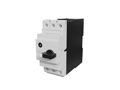 Modern Electrical Switch Panel With White And Black Design And Switch Button 3d model