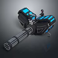 Browning Machine Gun Browning Gatling White Machine Gun Machine Gun Bullet Military 3d model