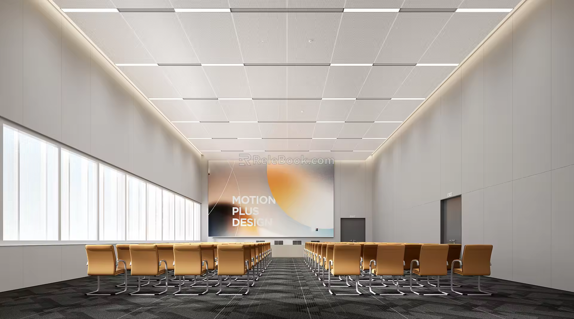 Modern multi-function hall 3d model