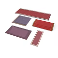 Colorful Rectangular Table Mats With Red Purple And Striped Patterns For Home Use