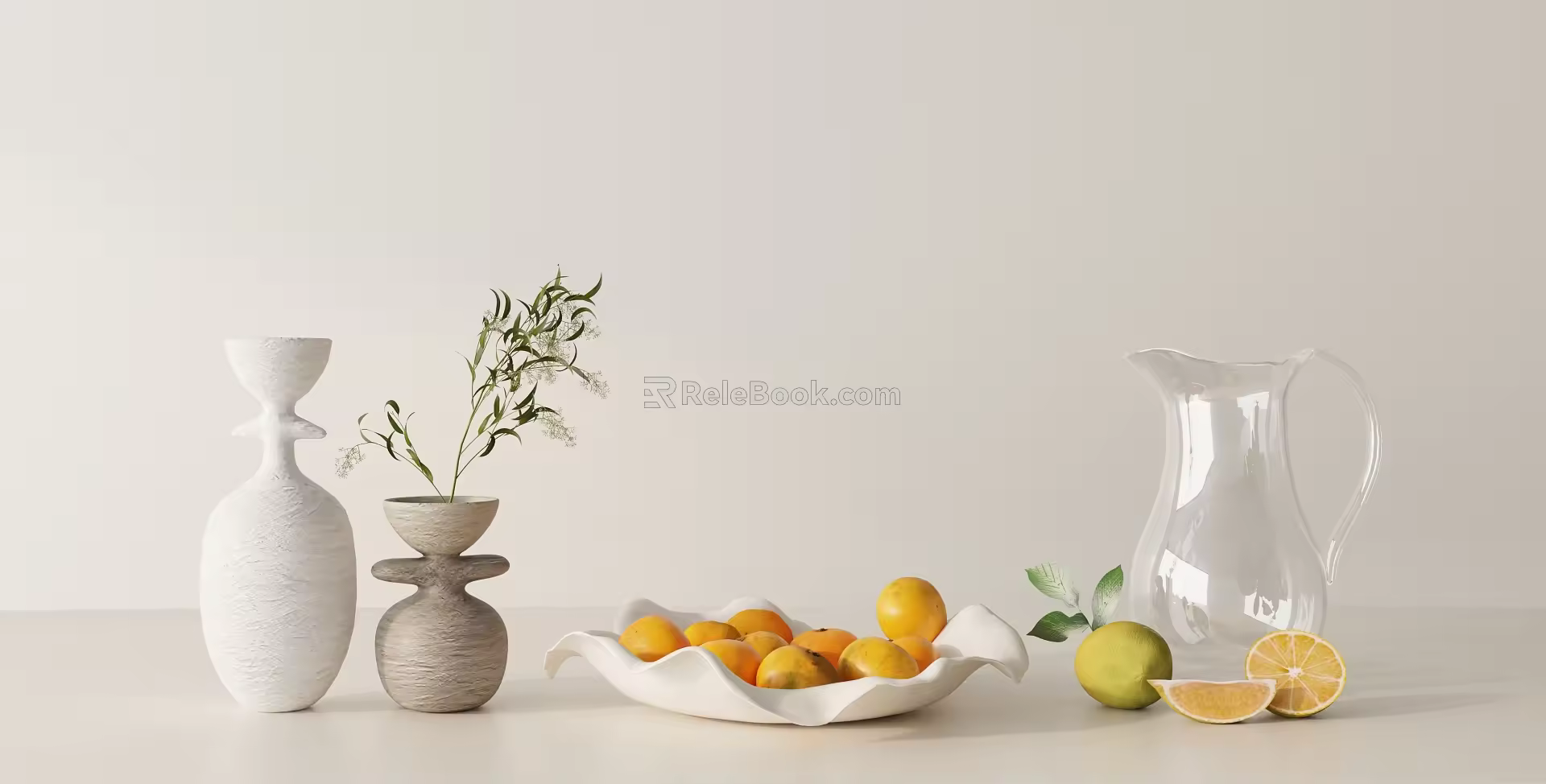 Modern ornaments combination 3d model