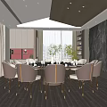 Modern private room 3d model