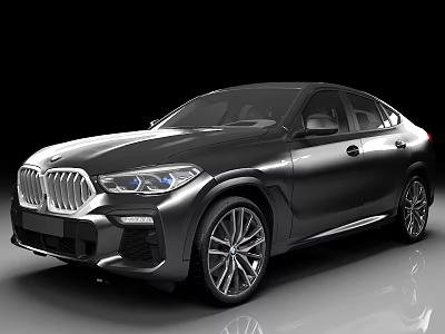 Modern Black BMW Coupe SUV With Sleek Body LED Headlights And Alloy Wheels 3d model