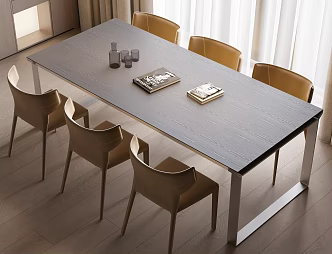 Modern Italian Dining Table and Chair 3d model