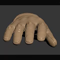Shiny Golden Glove With Stitched Design For Sports Use On Reflective Surface