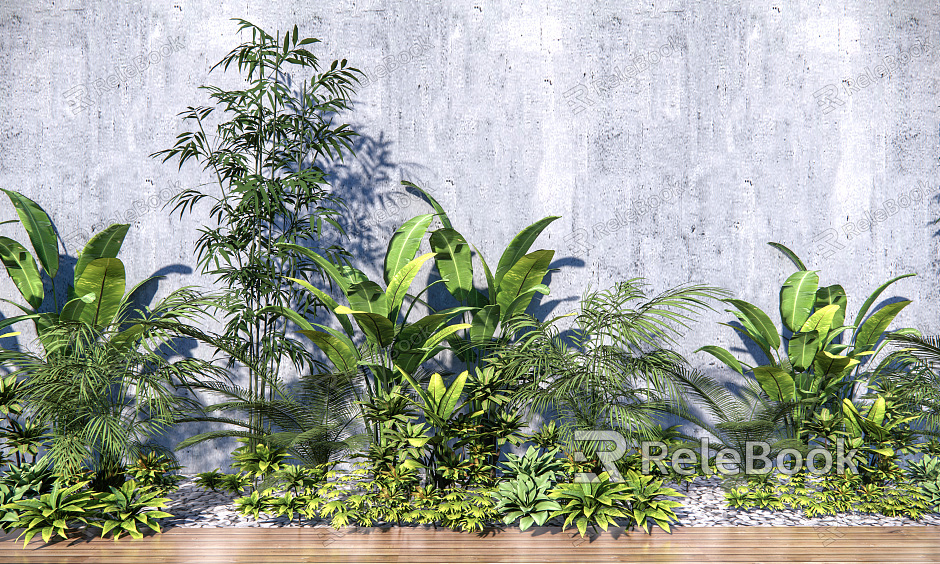 modern plant plant combination green plant landscape plant flower bed model