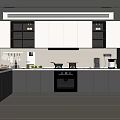 Modern Kitchen Interior Design With White Cabinets Island Counter And Appliances