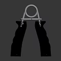 Durable Hand Gripper with Metal Frame and Black Rubber Handles for Strength Training 3d model
