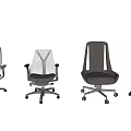 Modern Office Chair with Various Designs and Swivel Wheels in White Grey Brown