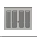 Classic White Frame Sliding Doors Interior Design With Grid Pattern Glass Panels And Smooth Gliding