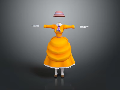 Women's Skirt Long Robe Long Skirt Ethnic Costume Ethnic Minority Ethnic Minority Costume Women Model Women 3d model