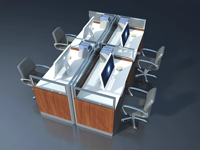 Modern Swing Door Design For Office With Wooden Frame And Glass Panel 3d model