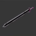Shiny Metal Sword With Sharp Blade And Decorative Hilt On Dark Gray Background