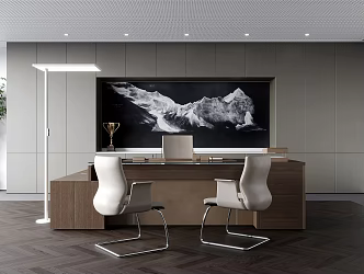 Modern Office Chairman's Office 3d model