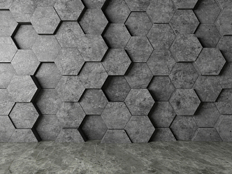 Modern background wall Stone background wall 3d model