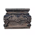 Traditional Carved Stone Sculpture With Intricate Patterns And Classical Design