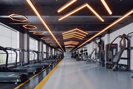 Industrial wind gym fitness equipment leisure entertainment fitness room sports fitness public space 3d model