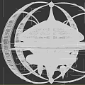Futuristic Cosmic Spacecraft Design With Spherical Structure Transparent Dome And Circular Frame 3d model