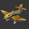 Colorful Space Themed Toy Airplane Model With Vibrant Yellow Blue Design And Playful Details