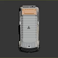White Police Van With Orange Roof Light And Red Blue Stripes
