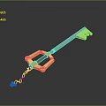 Key Old Key Antique Key Classical Key Door Key Ancient Key Cartoon Key Animation Key 3d model
