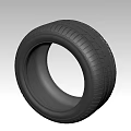 Black Car Tire With Deep Tread Pattern And Durable Rubber Construction Design