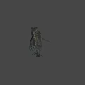 Realistic 3D Dinosaur Model With Spiked Back Red Eyes And Open Mouth