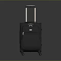 Black Suitcase with Telescopic Handle Rolling Wheels and Zipper Pocket for Travel