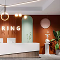 Modern Front Desk Simple Office Front Desk 3d model