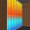 Modern art glass partition 3d model