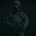 Game Role Game Character SWAT Special Police with Skin Skins and Bones Police Armed Police Soldiers Special Forces 3d model