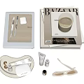 Minimalist Desktop Decorative Ornament Set With Notebook Pen Earphone Case Books Coffee Cup And Sunglasses