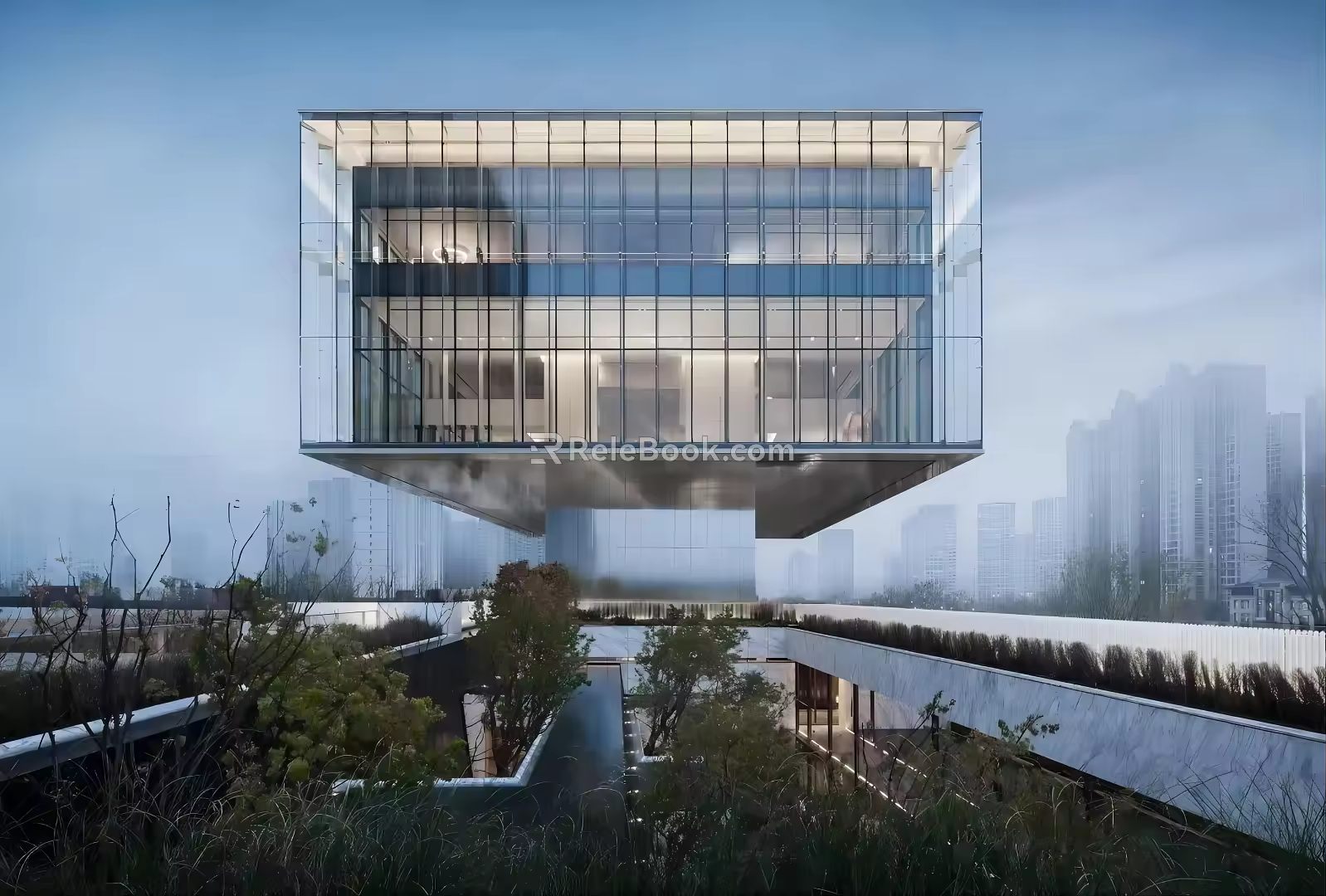 Modern Sales Office Architecture Exhibition Hall Architecture Art Gallery Architecture 3d model