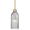 Elegant Glass Striped Modern Chandeliers With Gold And Silver Top Finishes
