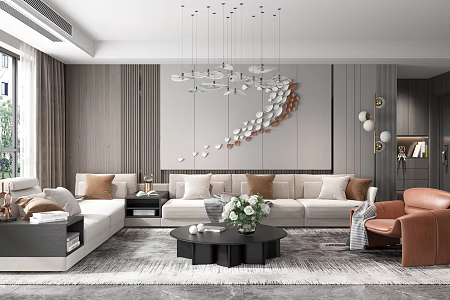 modern living room 3d model
