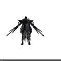 Mythical Character Design With Creature Inspired Spiked Armor Wings And Claws