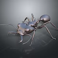 Artistic Detailed Metal Ant Sculpture With Realistic Body Leg And Antenna Design
