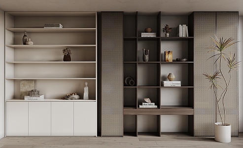 Quiet bookcase 3d model