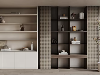 Quiet bookcase 3d model